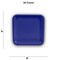 24 Count Purple Square Paper Dinner Plates 9" Disposable Party Plates